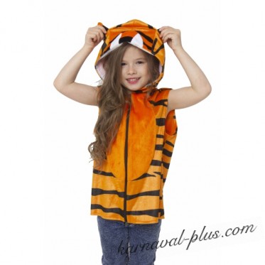 Карнавальный костюм Тигр (жилет с капюшоном)